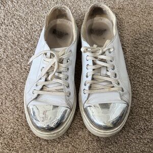Dr Marten’s Alexei White and Silver Sneakers